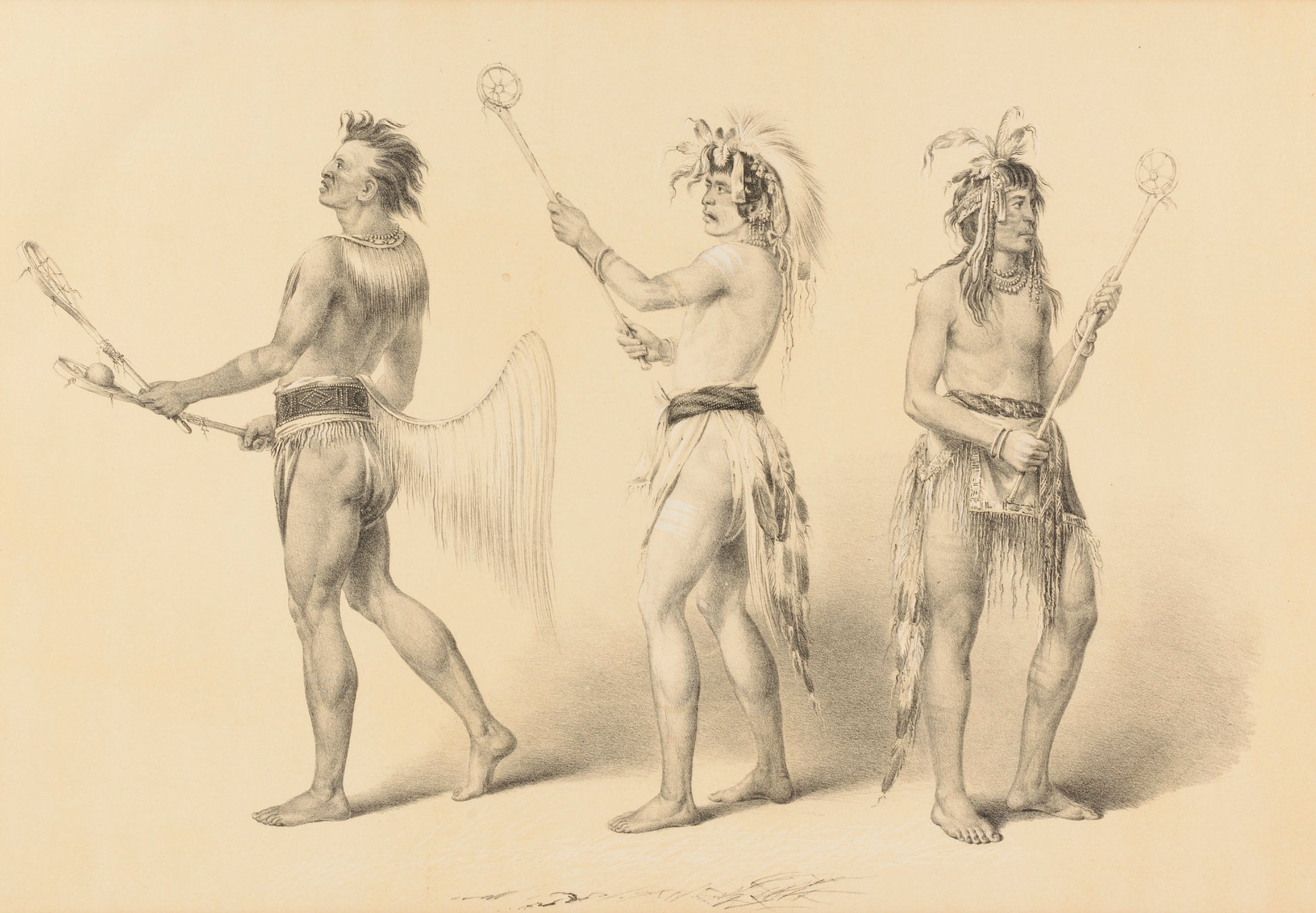George Catlin:Ballplayers--no. 21,16x12"(A3)Poster