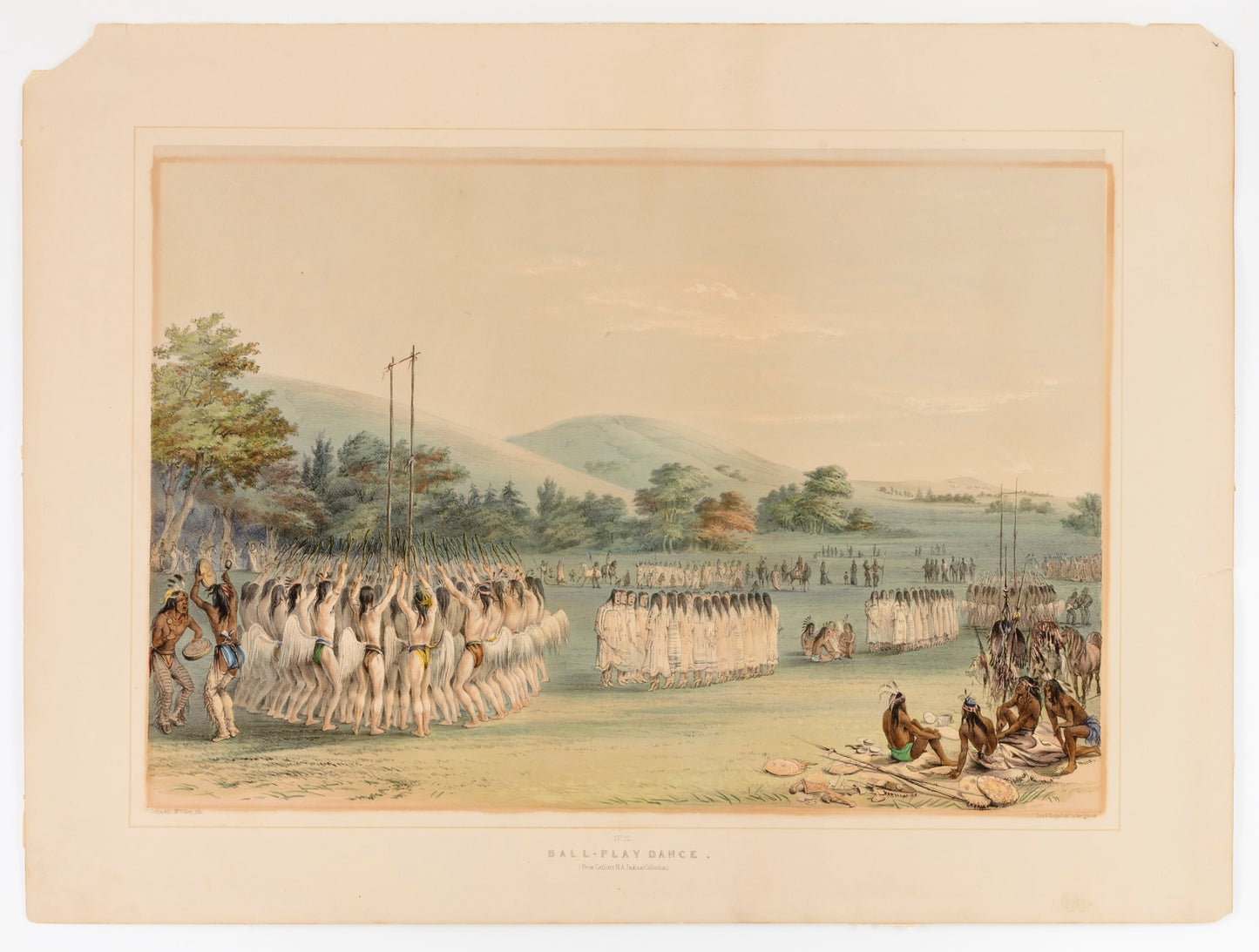 George Catlin:Ball-Playing Dance--no.22,16x12"(A3)Poster