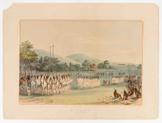 George Catlin:Ball-Playing Dance--no.22,16x12"(A3)Poster