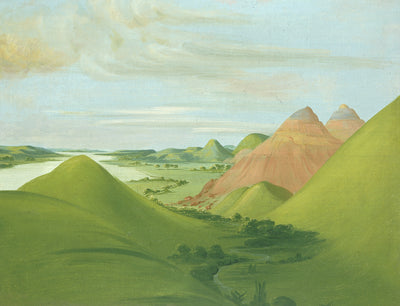 George Catlin:Iron Bluff, 1200 Miles above St. Louis,16x12"(A3)Poster