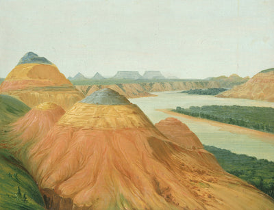 George Catlin:View in the Big Bend of the Upper Missouri,16x12"(A3)Poster