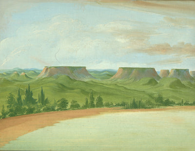 George Catlin:Square Hills, 1200 Miles above St. Louis,16x12"(A3)Poster