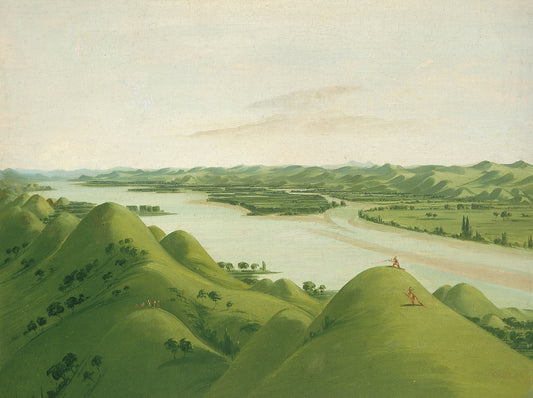 George Catlin:Beautiful Prairie Bluffs above the Poncas, 105,16x12"(A3)Poster