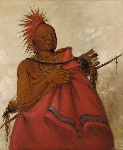 George Catlin:Tcha-tó-ga, Mad Buffalo, Murderer of Two Whit,16x12"(A3)Poster