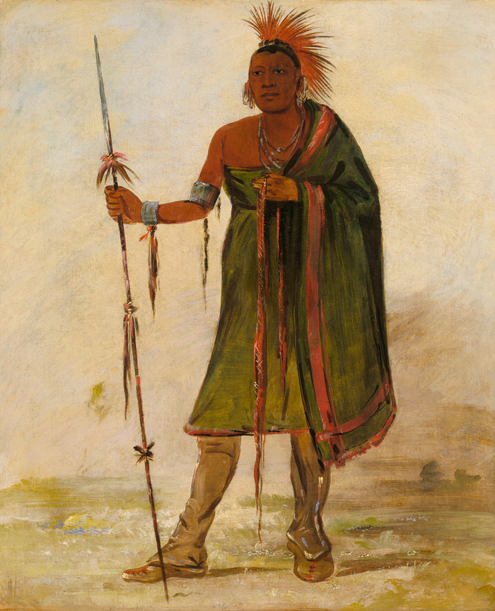 George Catlin:Wash-ím-pe-shee, Madman, a Distinguished Warr,16x12