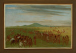 George Catlin:Horseracing on a Course Behind the Mandan Vill,16x12"(A3)Poster