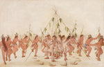 George Catlin:Green Corn Dance, Hidatsa,16x12"(A3)Poster