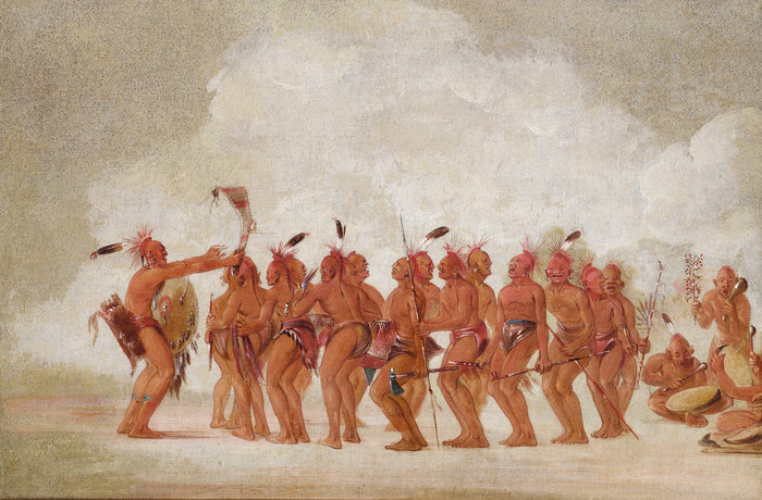 George Catlin:Slave Dance, Sac and Fox,16x12