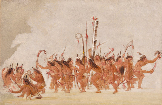 George Catlin:Braves' Dance, Ojibwa,16x12"(A3)Poster