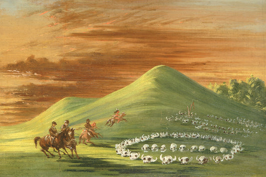 George Catlin:Butte de Mort, Sioux Burial Ground, Upper Miss,16x12"(A3)Poster