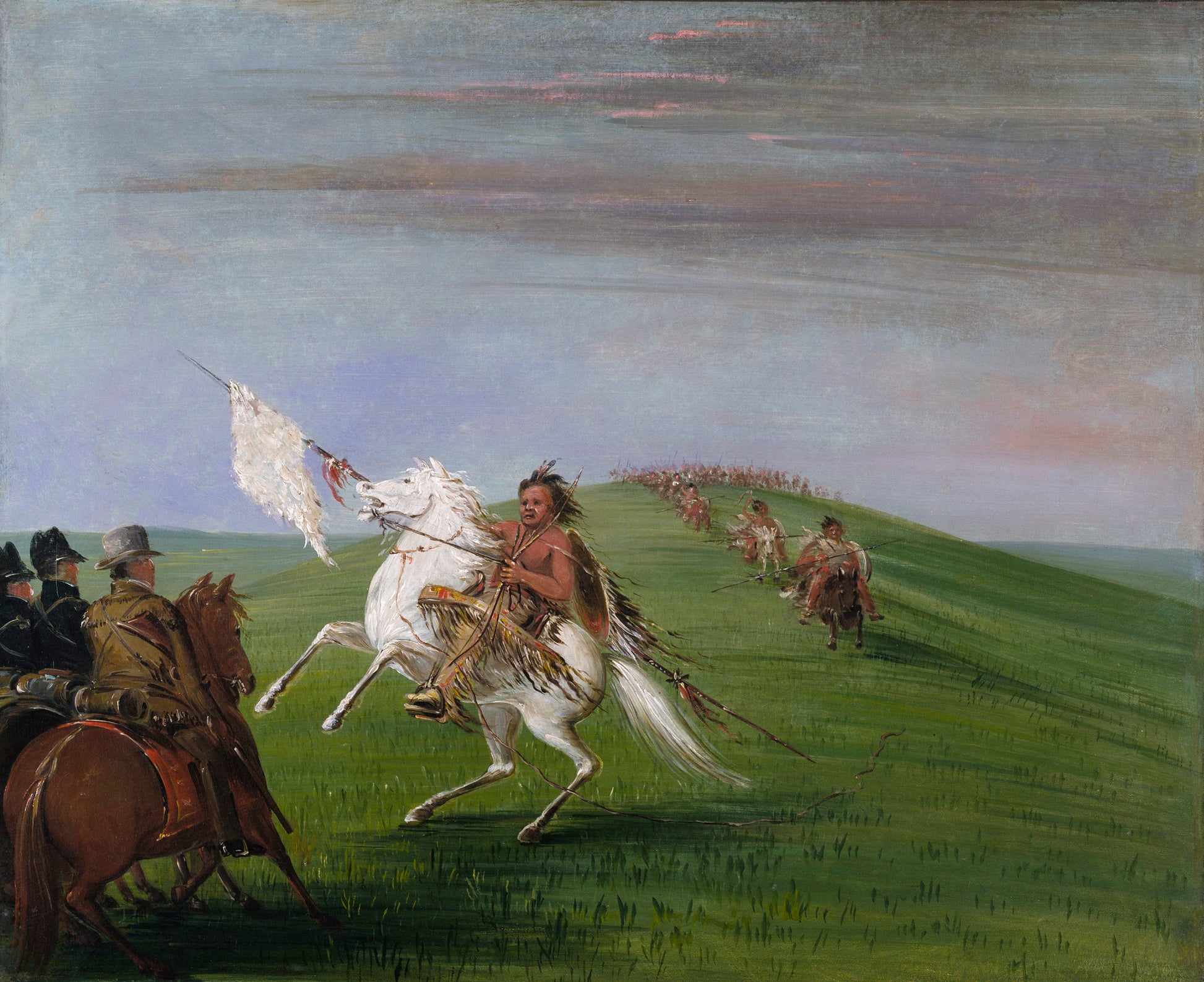 George Catlin:Comanche Meeting the Dragoons,16x12"(A3)Poster