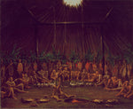 George Catlin:Interior View of the Medicine Lodge, Mandan O-,16x12"(A3)Poster