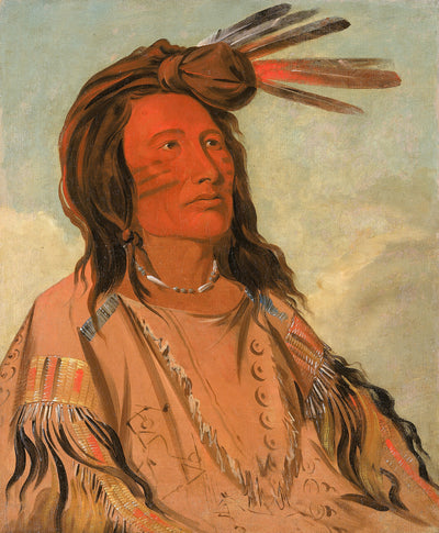 George Catlin:Tchán-dee, Tobacco, an Oglala Chief,16x12"(A3)Poster