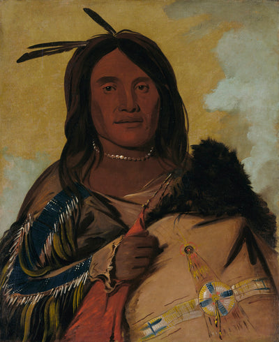 George Catlin:Ka-pés-ka-da, Shell Man, an Oglala Brave,16x12"(A3)Poster