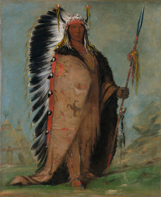 George Catlin:Ee-áh-sá-pa, Black Rock, a Two Kettle Chief,16x12"(A3)Poster