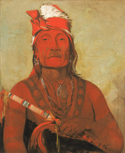 George Catlin:Toh-kí-e-to, Stone With Horns, a Chief,16x12"(A3)Poster