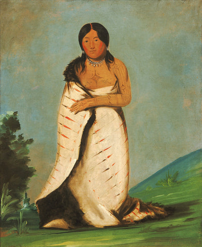 George Catlin:Hee-láh-dee, Pure Fountain, Wife of The Smoke,16x12"(A3)Poster