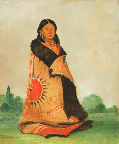 George Catlin:Mong-shóng-sha, Bending Willow, Wife of Great,16x12"(A3)Poster