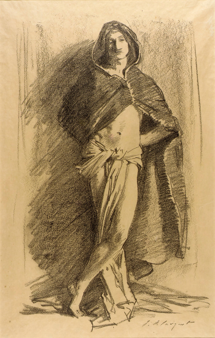 John Singer Sargent:Study of a Young Man (Cloaked),16x12