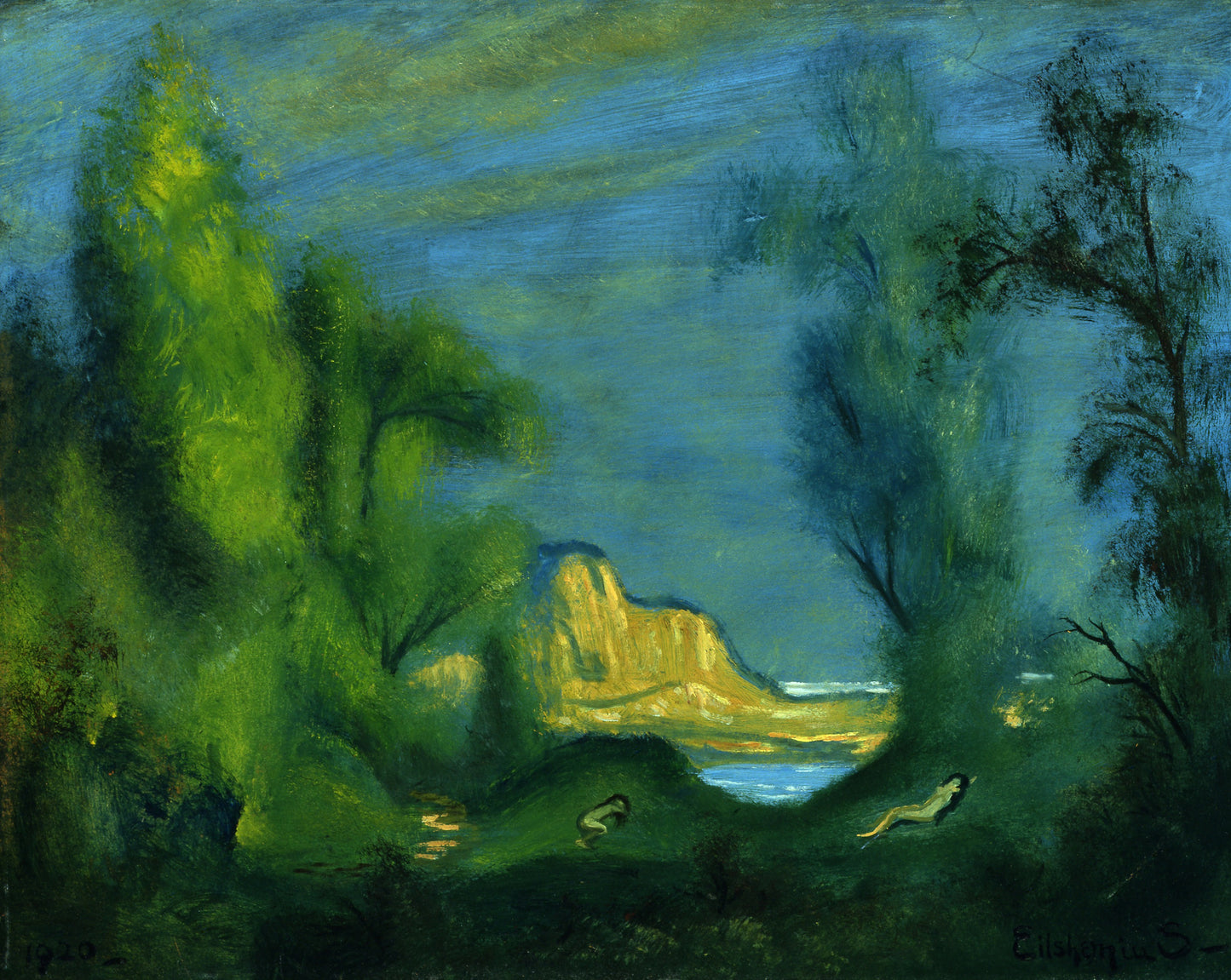 Louis M. Eilshemius:Nymphs Sleeping,16x12"(A3)Poster