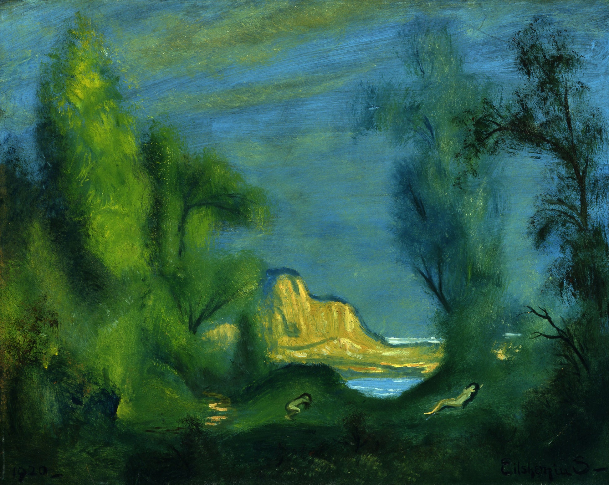 Louis M. Eilshemius:Nymphs Sleeping,16x12"(A3)Poster