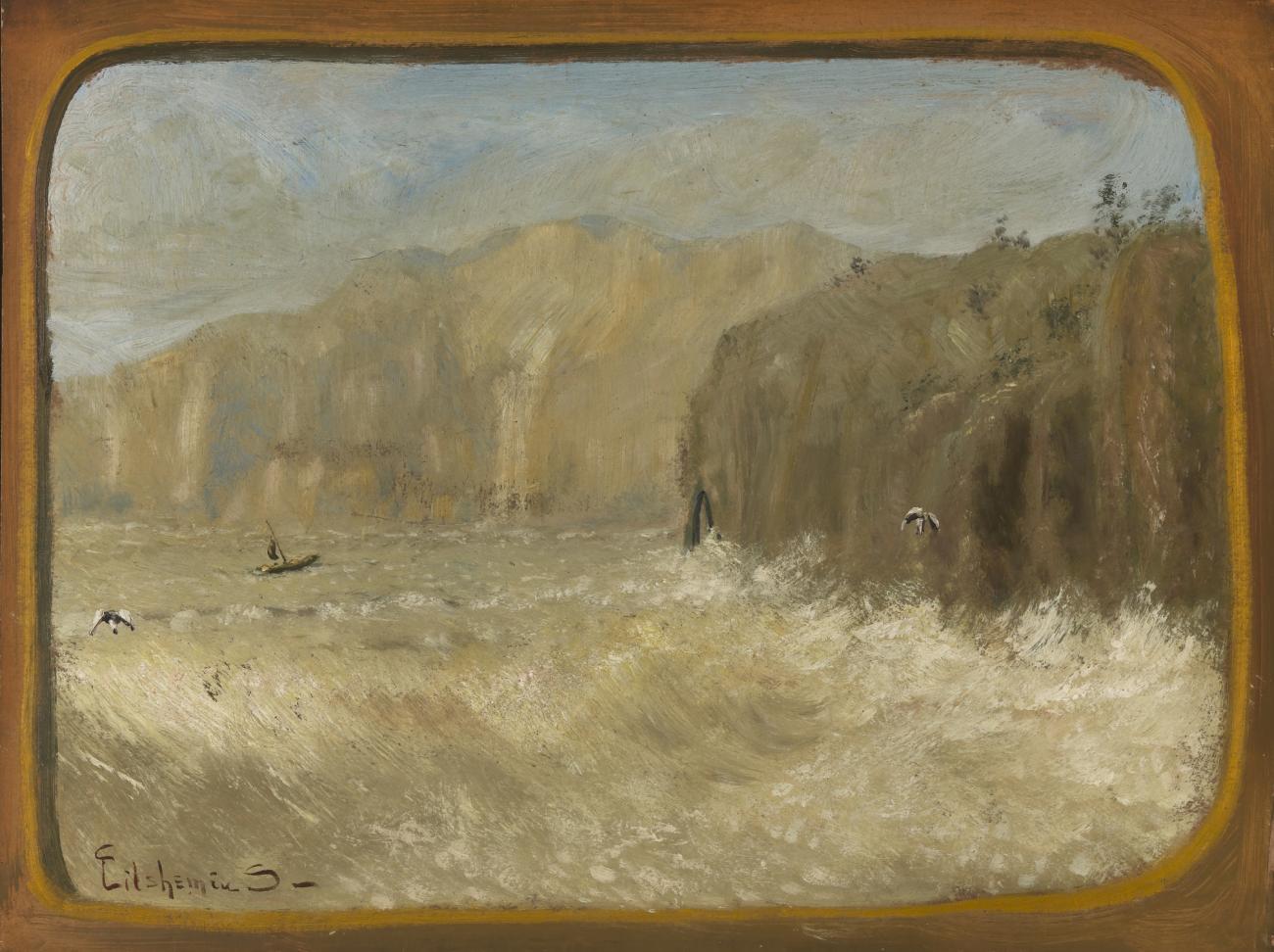 Louis M. Eilshemius:Two Gulls and Cliffs,16x12"(A3)Poster