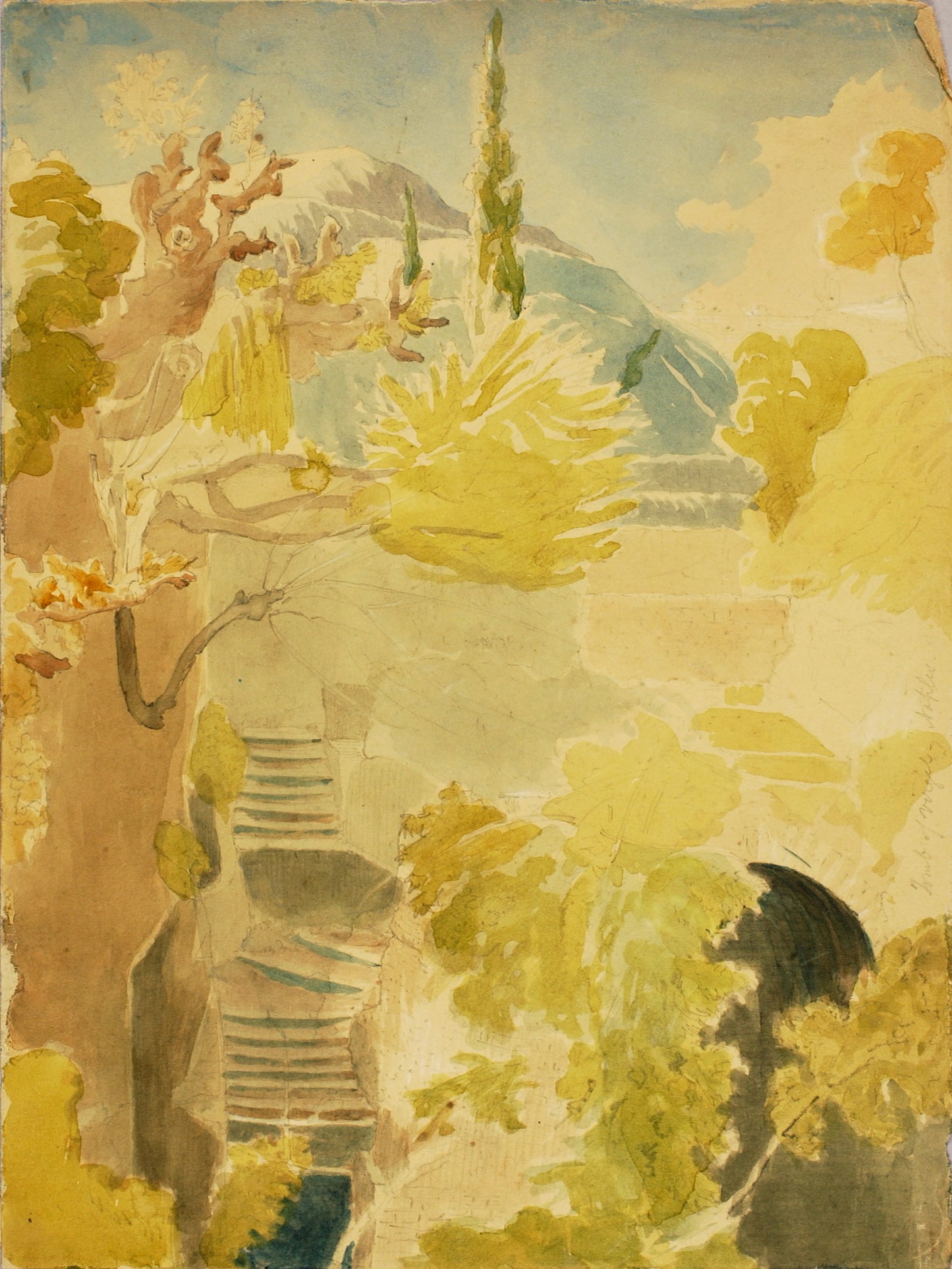 Miner Kilbourne Kellogg:Tomb of Virgil, Naples,16x12"(A3)Poster