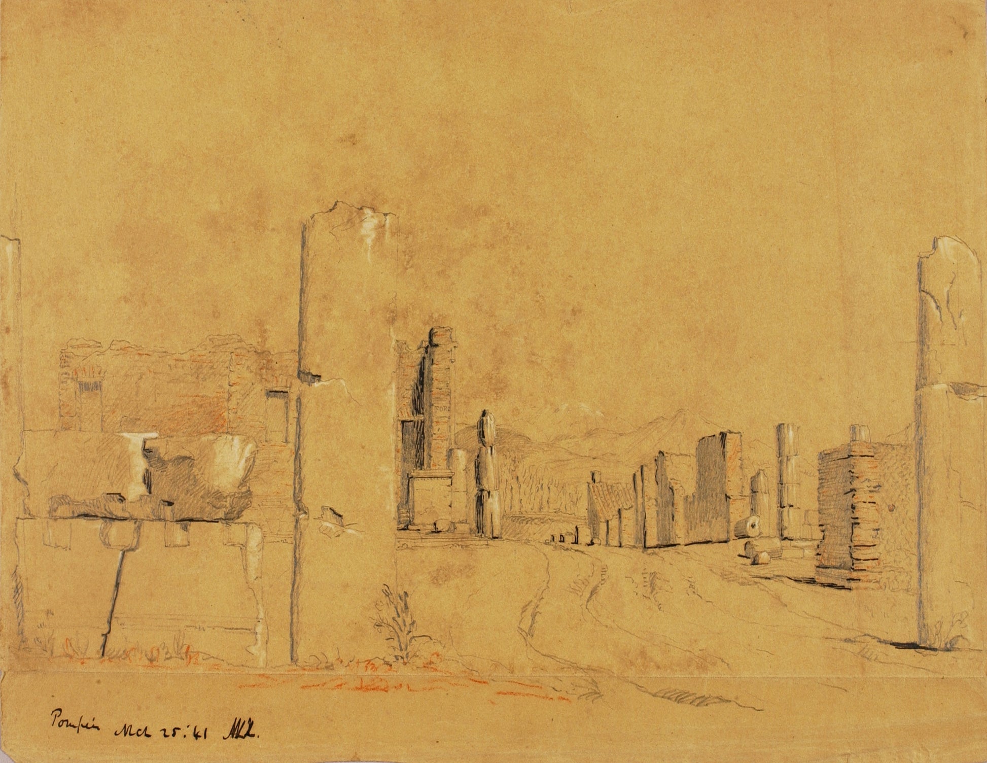 Miner Kilbourne Kellogg:Pompeii, Italy,16x12"(A3)Poster