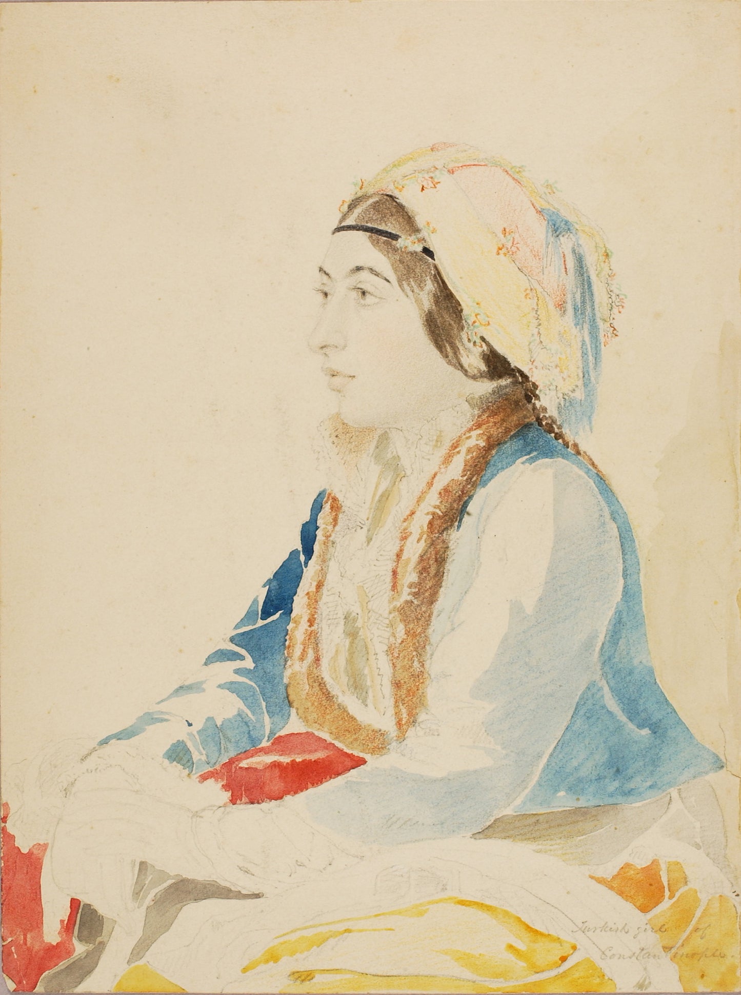Miner Kilbourne Kellogg:Turkish Girl of Constantinople,16x12"(A3)Poster