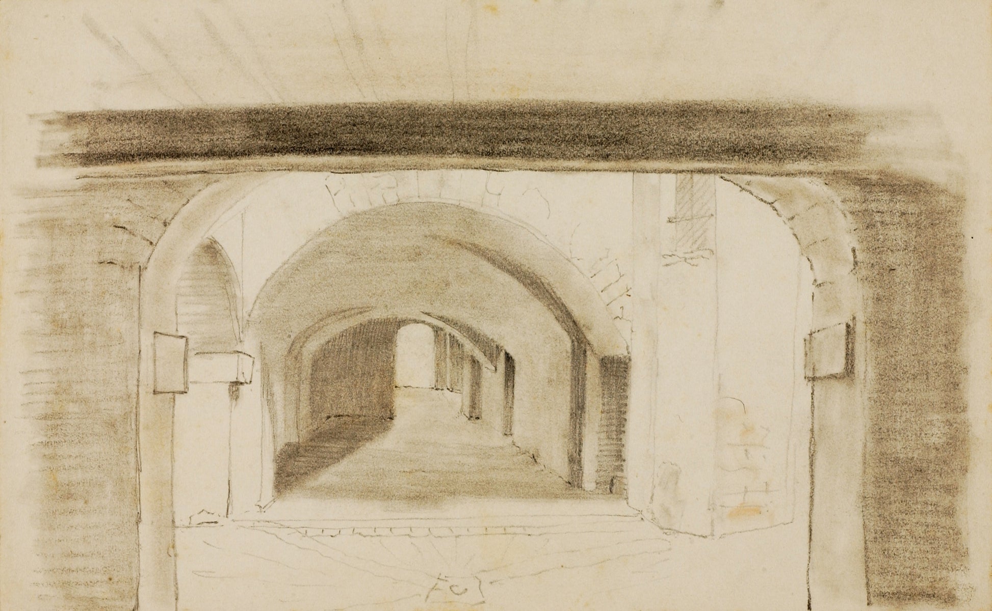 Miner Kilbourne Kellogg:Entrance to Tasso's Prison, Ferrara,16x12"(A3)Poster