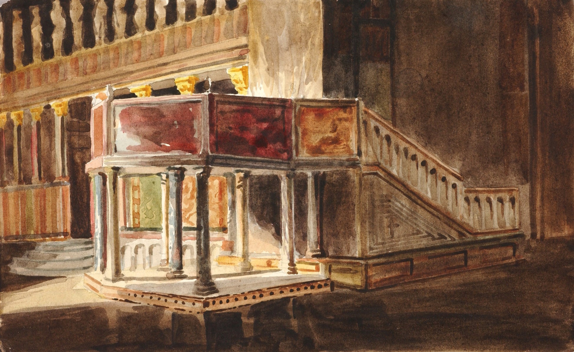 Miner Kilbourne Kellogg:St. Marks Altar, Venice,16x12"(A3)Poster