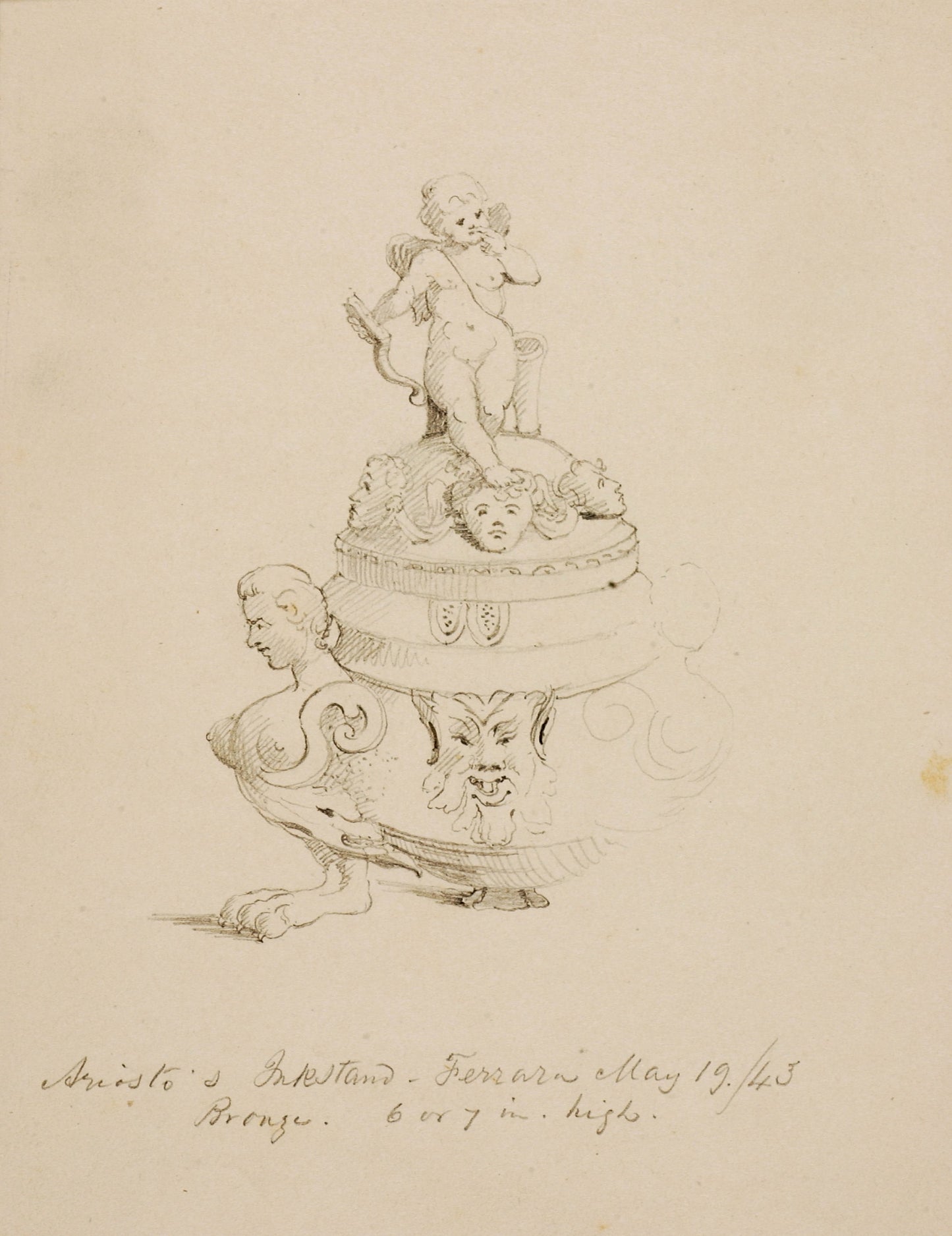 Miner Kilbourne Kellogg:Ariosto's Inkstand,16x12"(A3)Poster