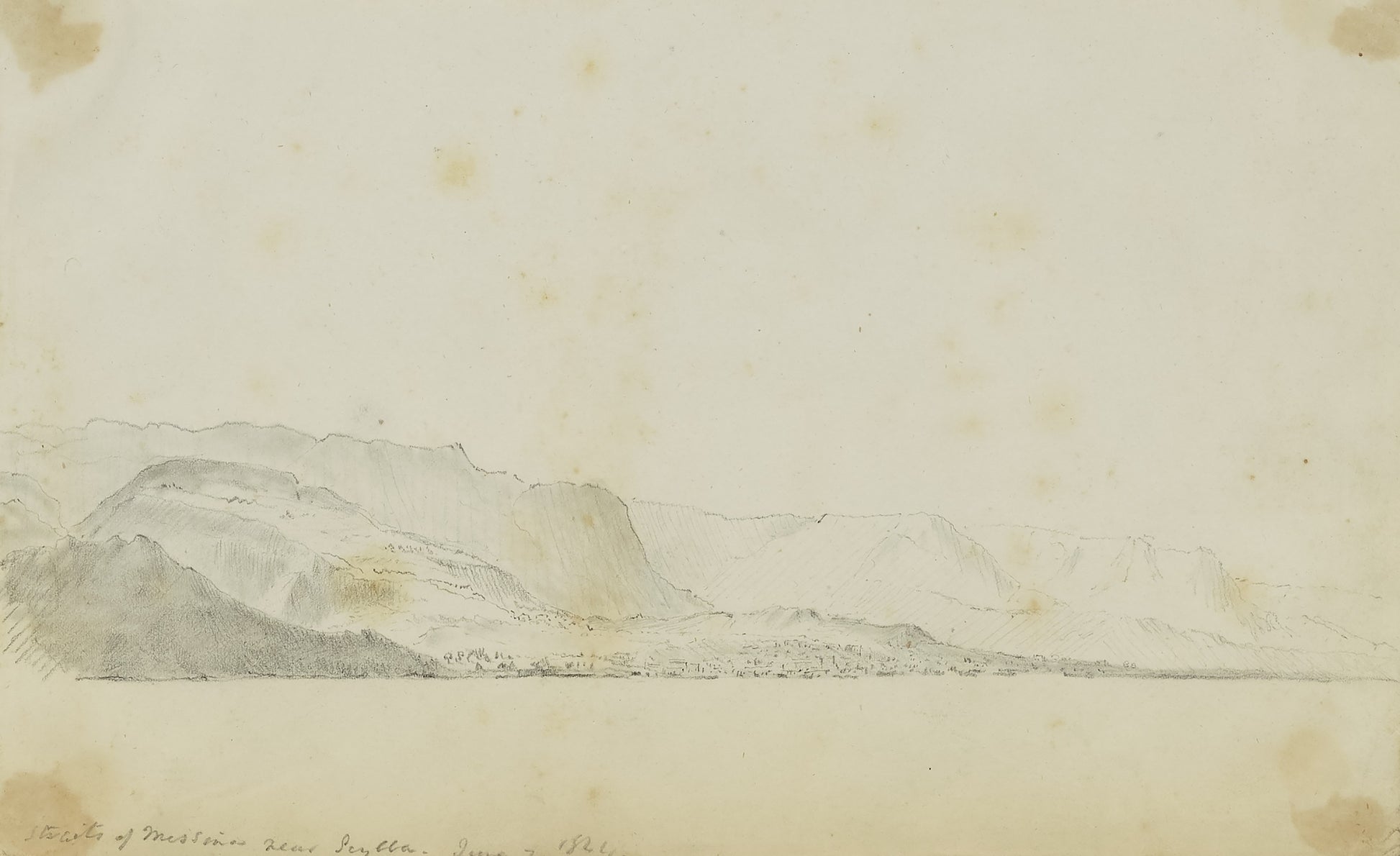 Miner Kilbourne Kellogg:Strait of Messina near Scylla,16x12"(A3)Poster