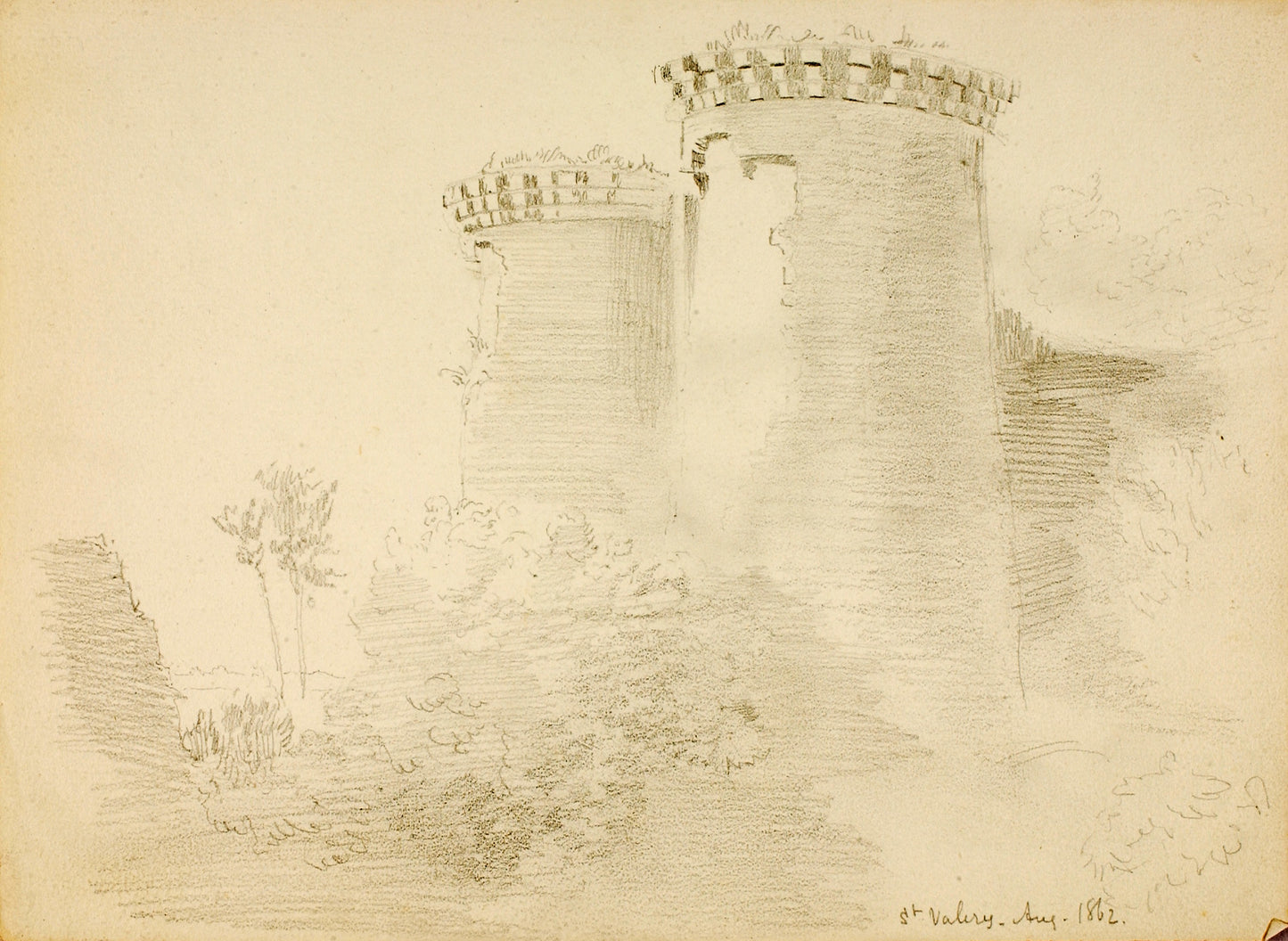 Miner Kilbourne Kellogg:Castle, St. Valery,16x12"(A3)Poster