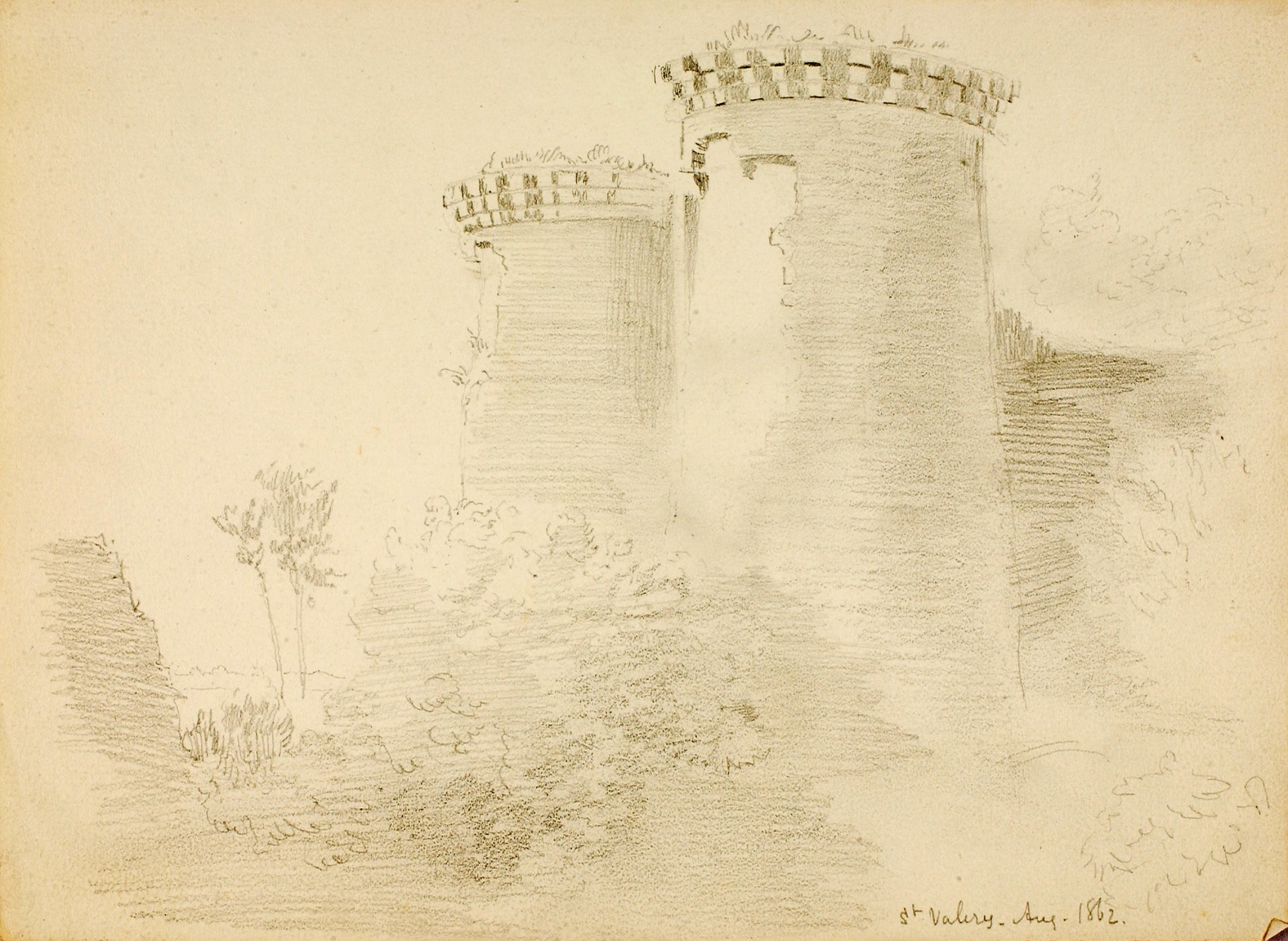 Miner Kilbourne Kellogg:Castle, St. Valery,16x12"(A3)Poster
