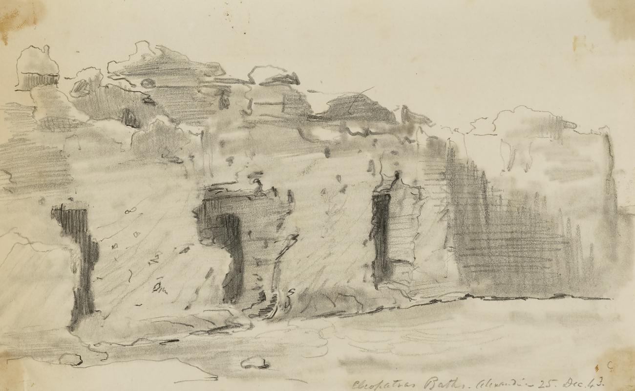 Miner Kilbourne Kellogg:Cleopatra's Baths, Alexandria,16x12"(A3)Poster