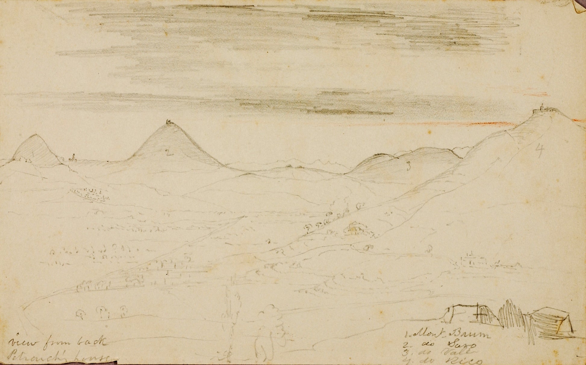 Miner Kilbourne Kellogg:View from Back of Petrarch's House,16x12"(A3)Poster