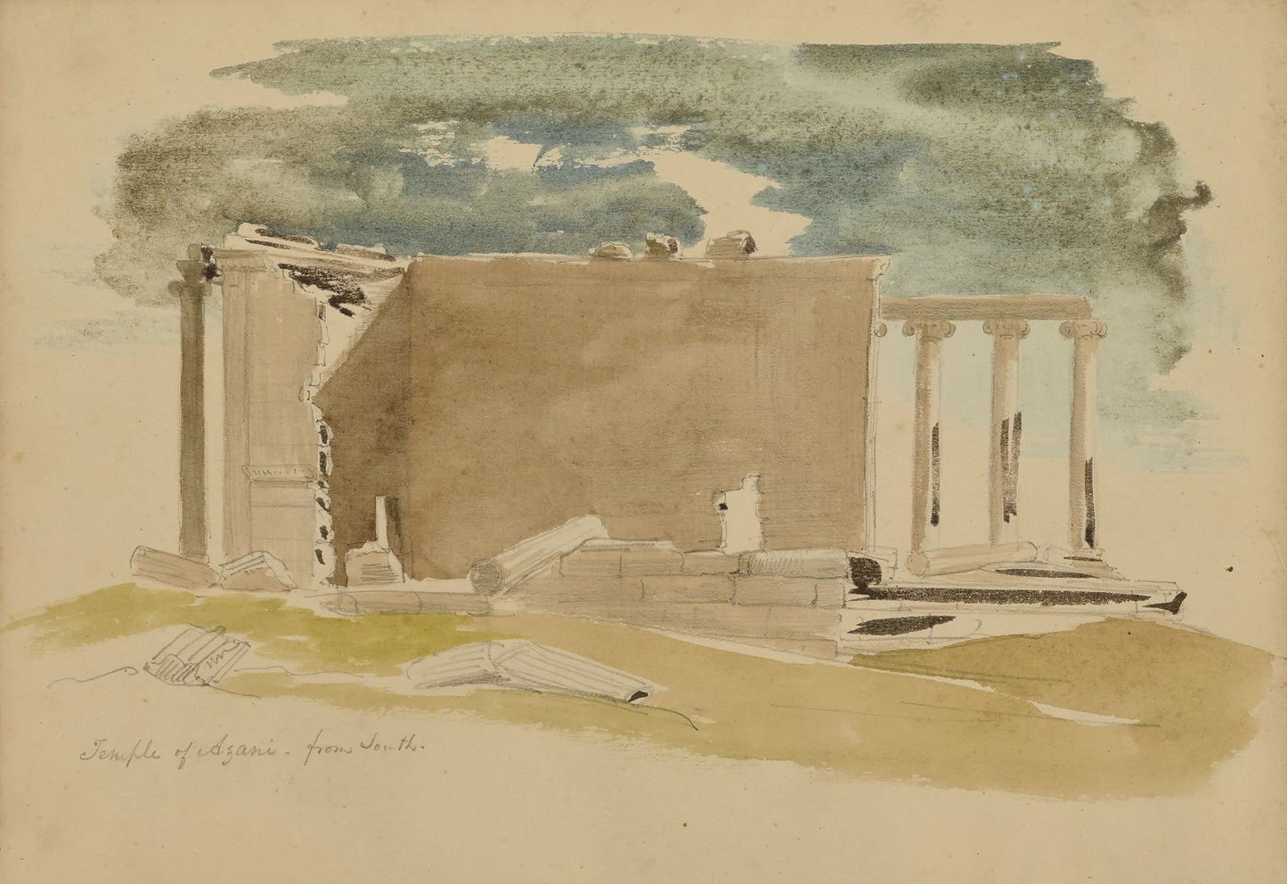 Miner Kilbourne Kellogg:Temple of Azani, from South,16x12"(A3)Poster
