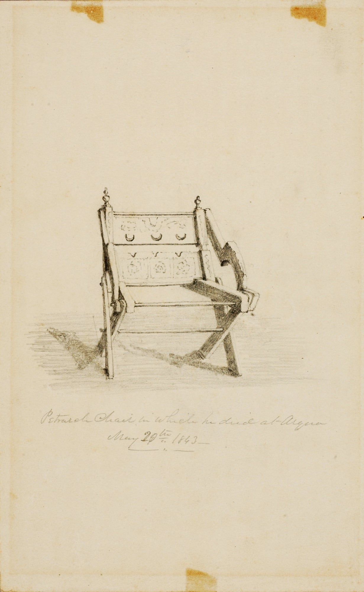 Miner Kilbourne Kellogg:Petrarch's Chair,16x12"(A3)Poster