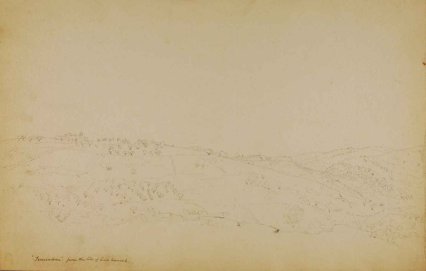Miner Kilbourne Kellogg:Jerusalem from the Hill of Evil Coun,16x12"(A3)Poster