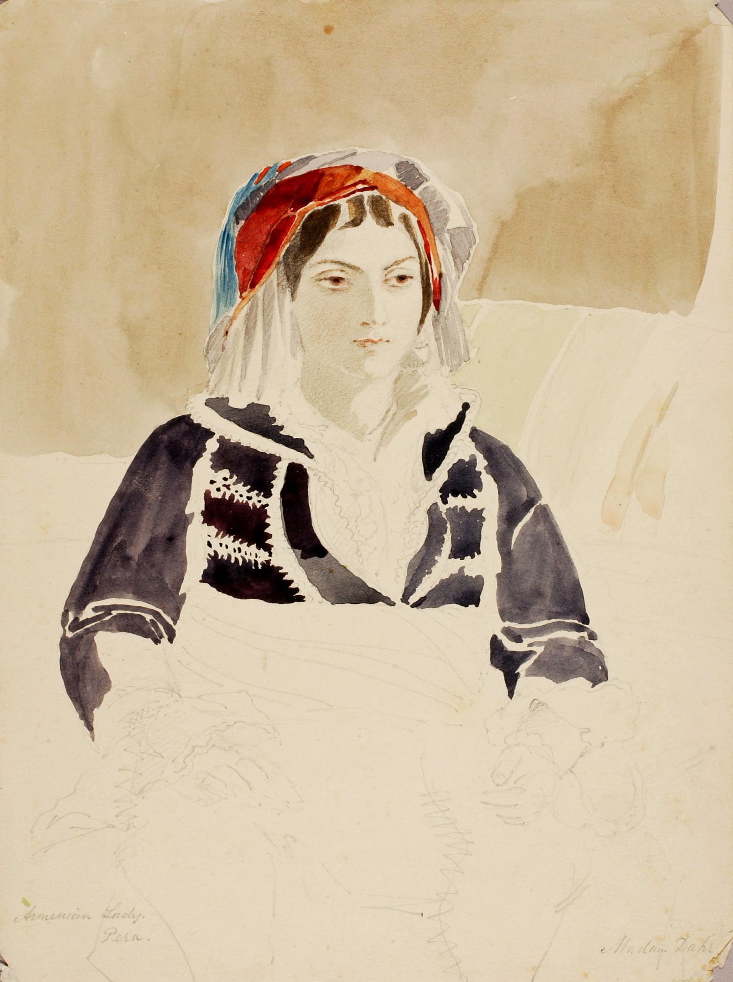 Miner Kilbourne Kellogg:Armenian Lady, Pera,16x12"(A3)Poster