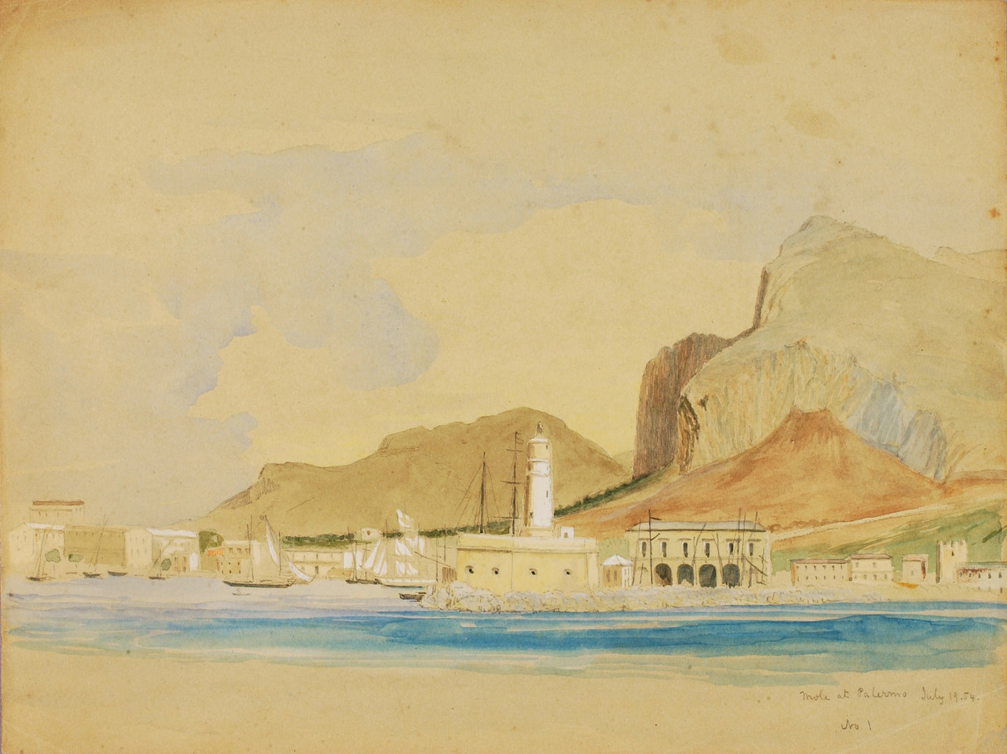 Miner Kilbourne Kellogg:Moli at Palermo,16x12"(A3)Poster