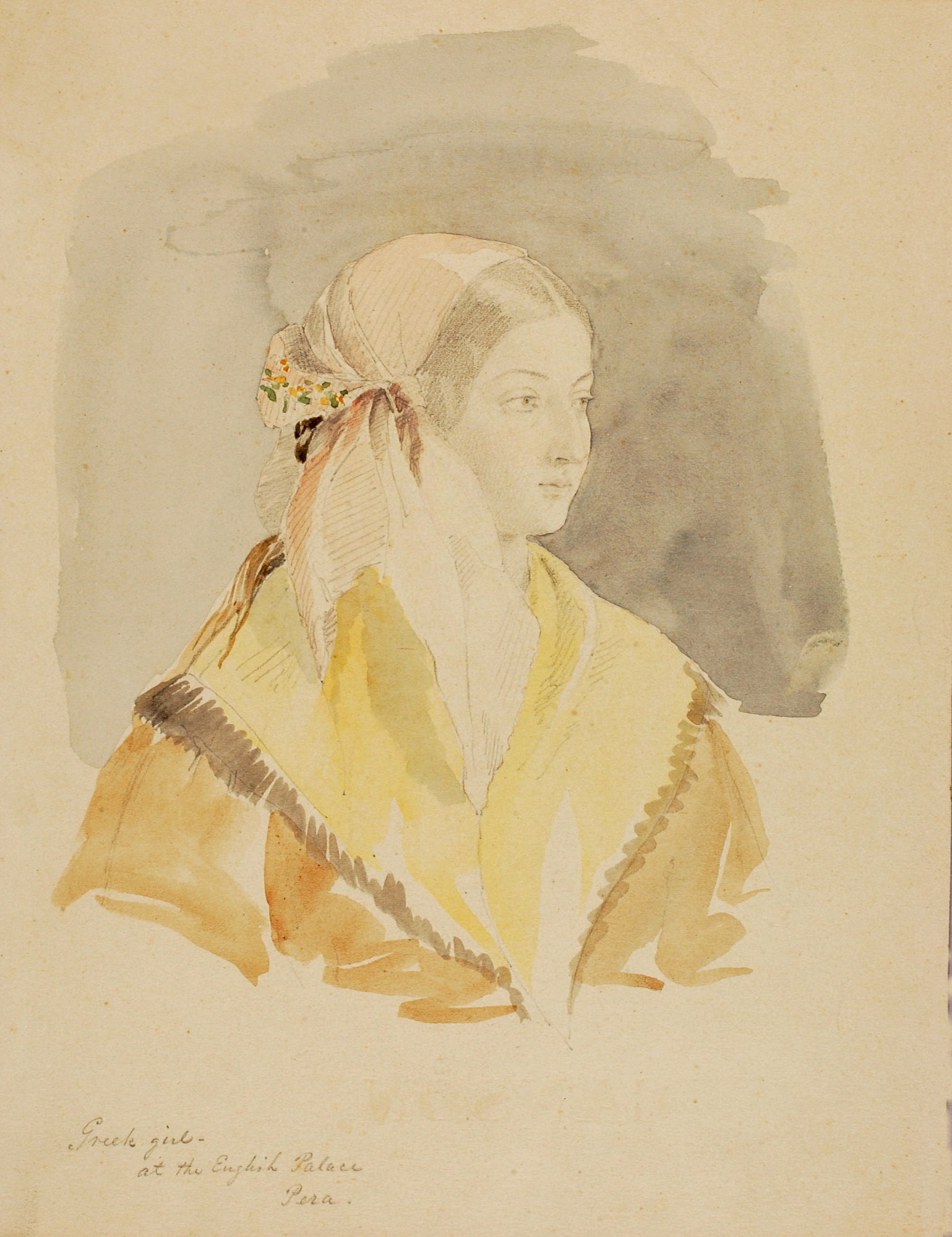 Miner Kilbourne Kellogg:Greek Girl at the English Palace, Pe,16x12"(A3)Poster