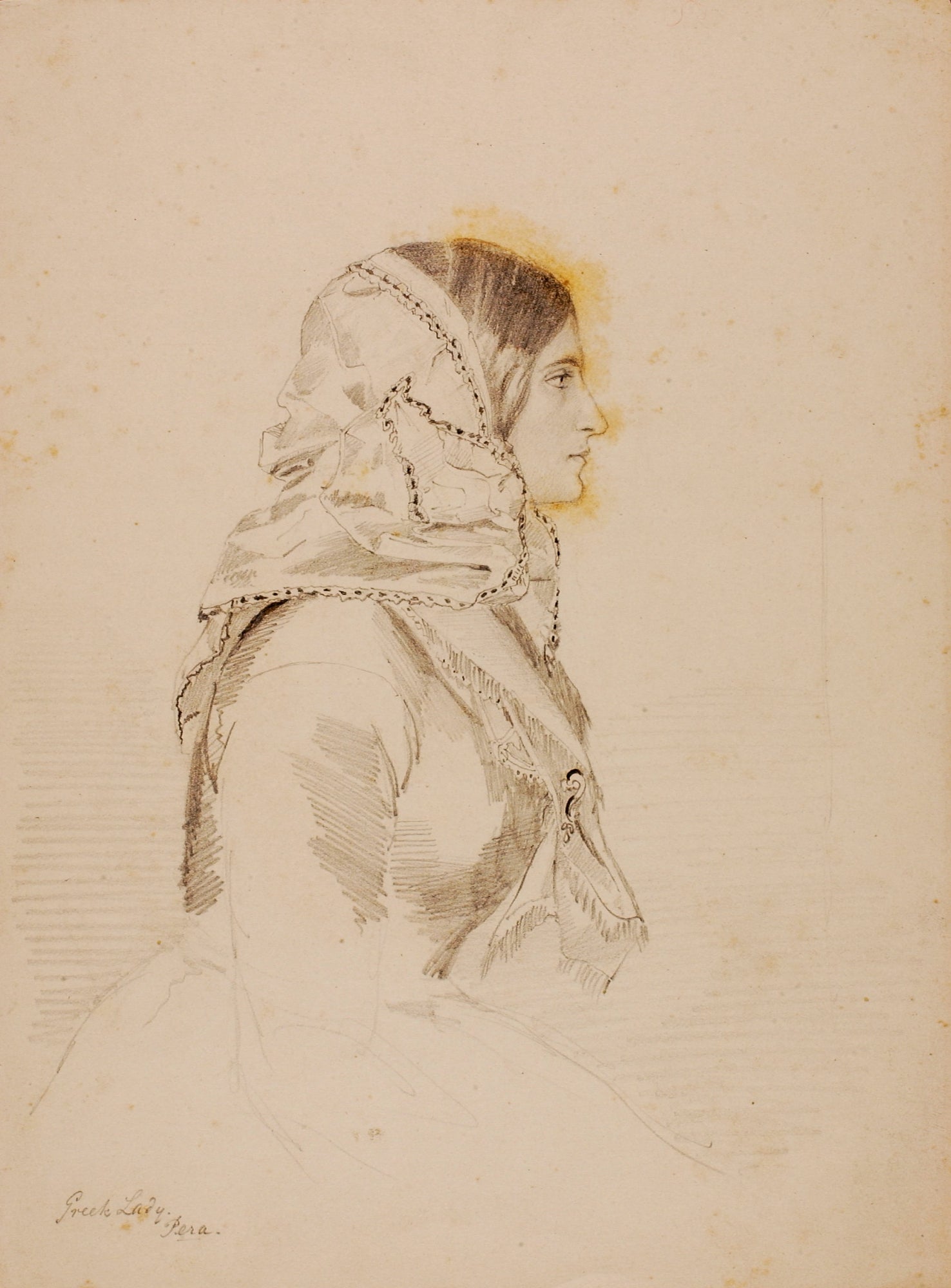 Miner Kilbourne Kellogg:Greek Lady, Pera,16x12"(A3)Poster