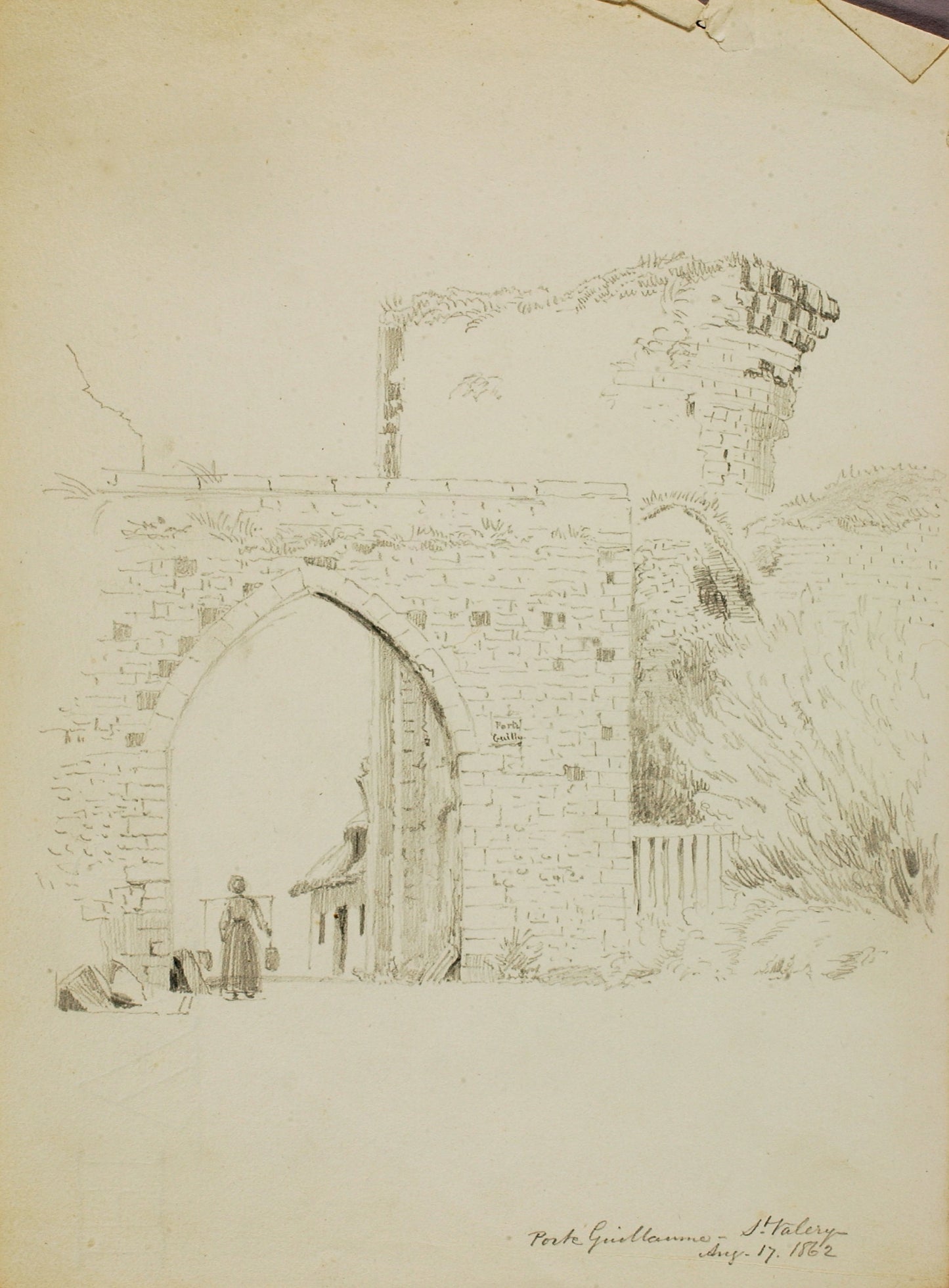 Miner Kilbourne Kellogg:Porte Guillaume, St. Valery,16x12"(A3)Poster