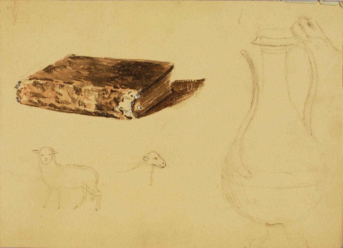 Miner Kilbourne Kellogg:(Sheep, Vase, Book) Studies,16x12"(A3)Poster