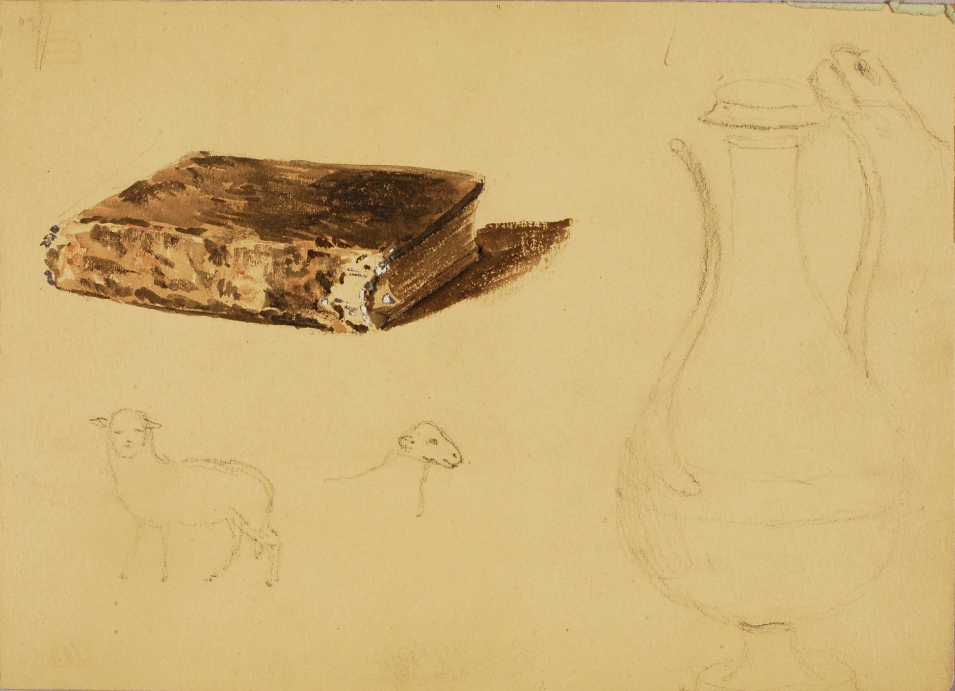 Miner Kilbourne Kellogg:(Sheep, Vase, Book) Studies,16x12"(A3)Poster