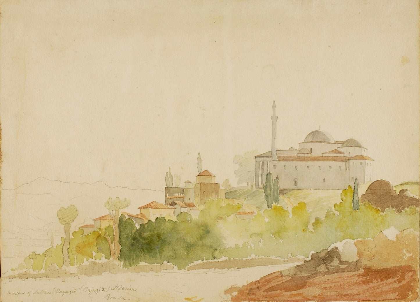 Miner Kilbourne Kellogg:Mosque of Sultan Bajazid I/derim, Br,16x12"(A3)Poster