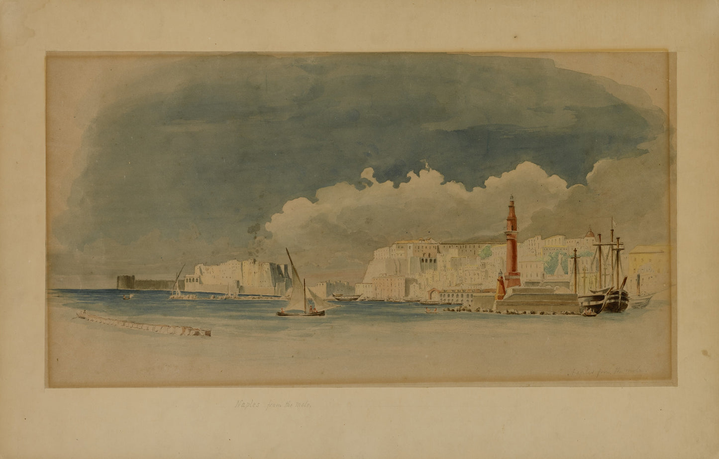 Miner Kilbourne Kellogg:Naples from the Moli,16x12"(A3)Poster