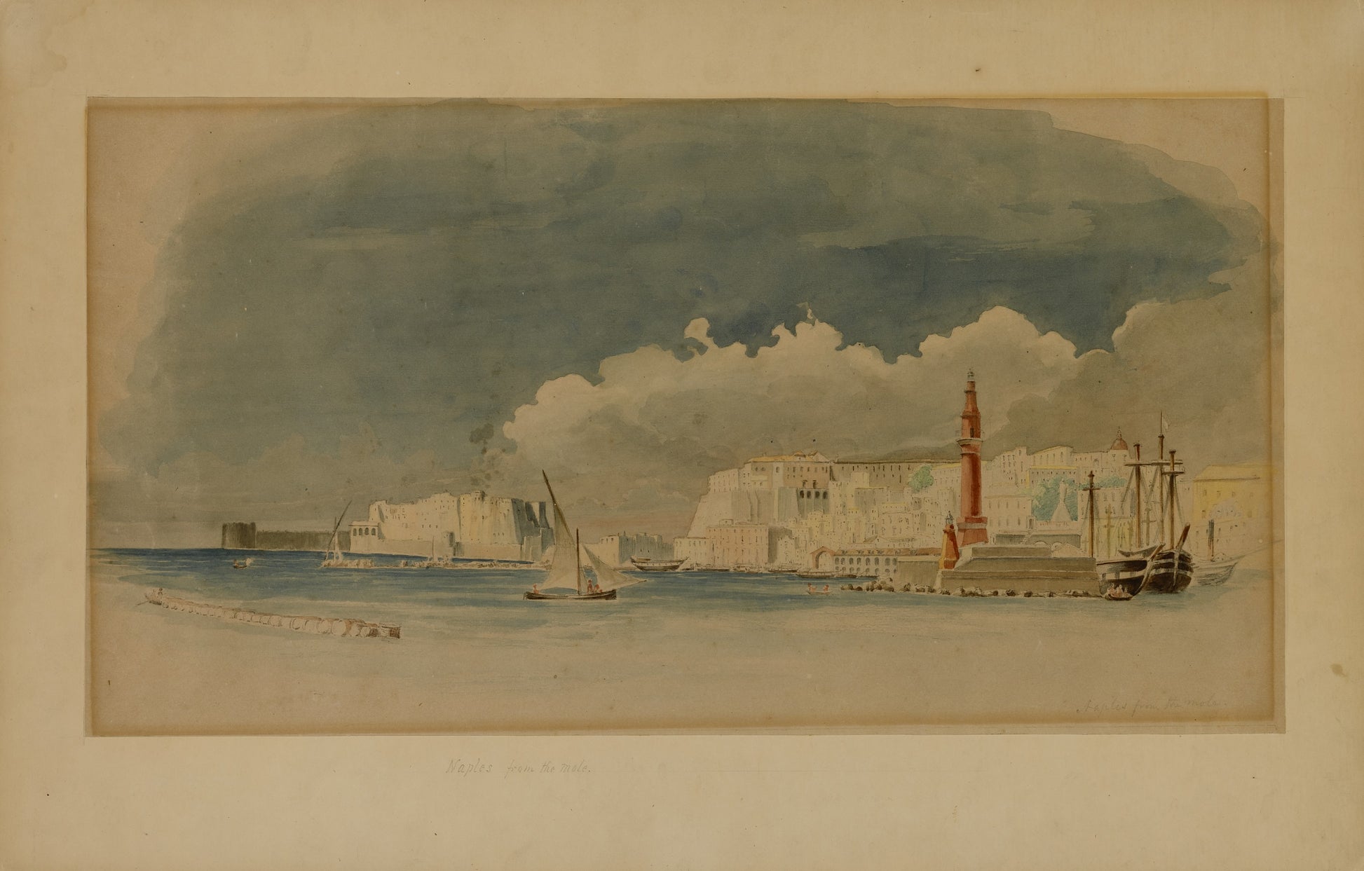 Miner Kilbourne Kellogg:Naples from the Moli,16x12"(A3)Poster